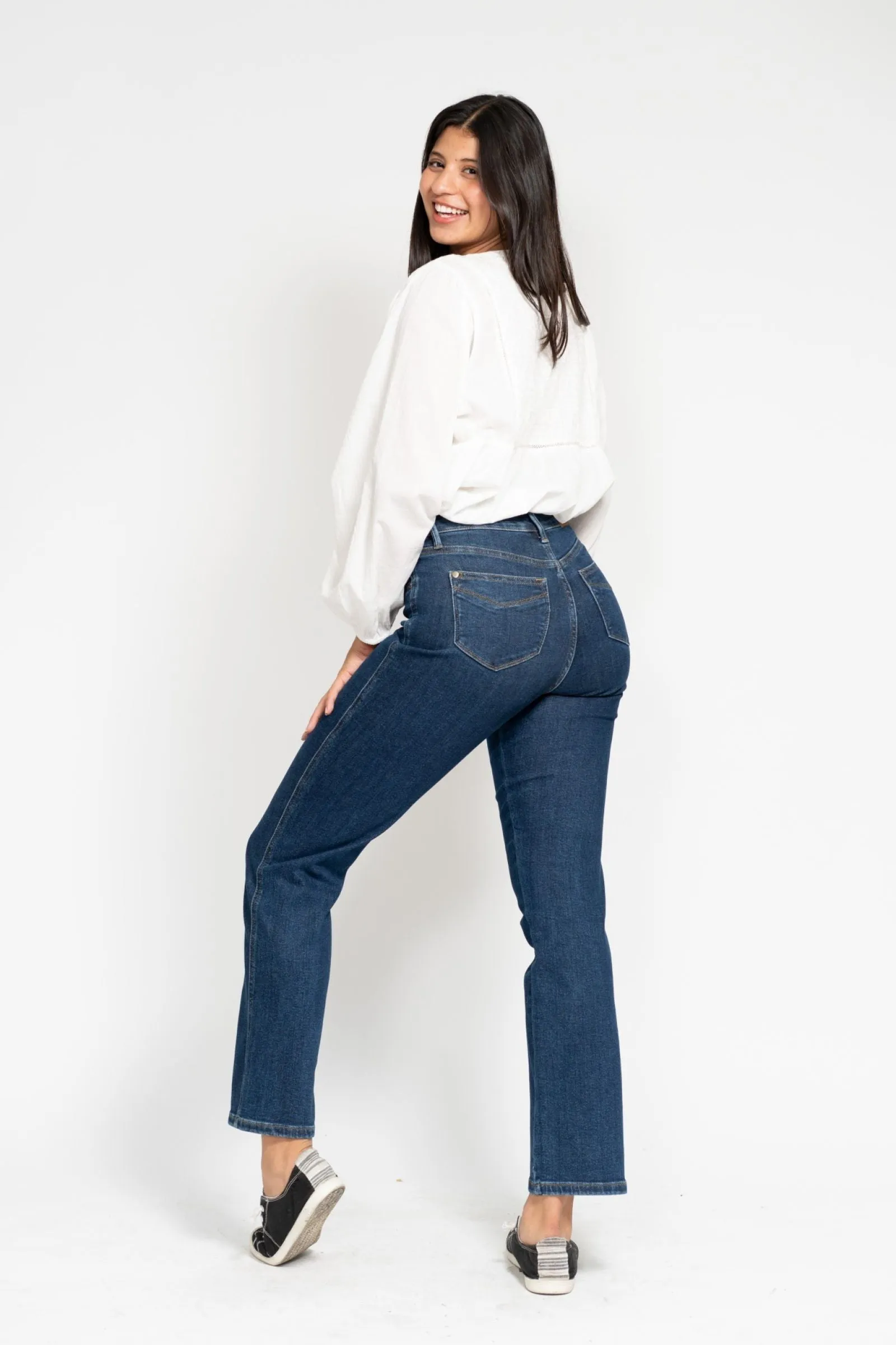 Judy Blue Reg/Plus High Waist Tummy Control Classic Straight Jeans