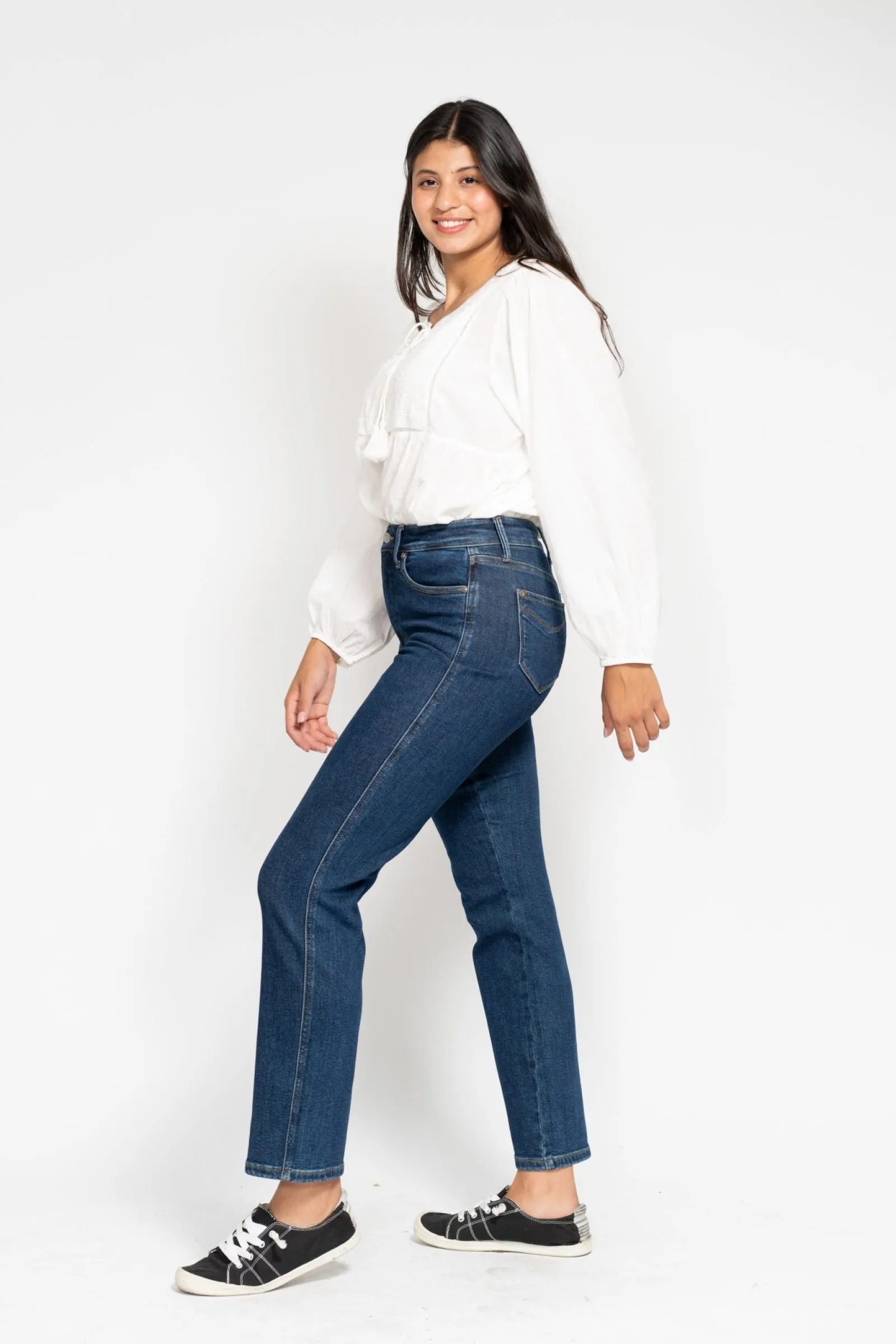 Judy Blue Reg/Plus High Waist Tummy Control Classic Straight Jeans