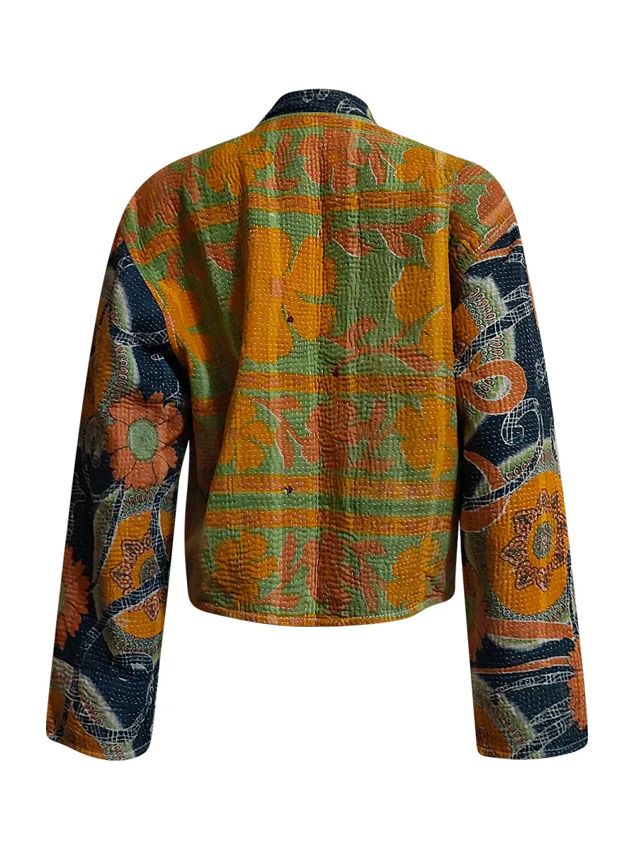 kantha vintage crop jacket priya