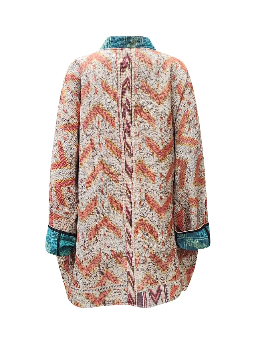 kantha vintage long jacket vastava