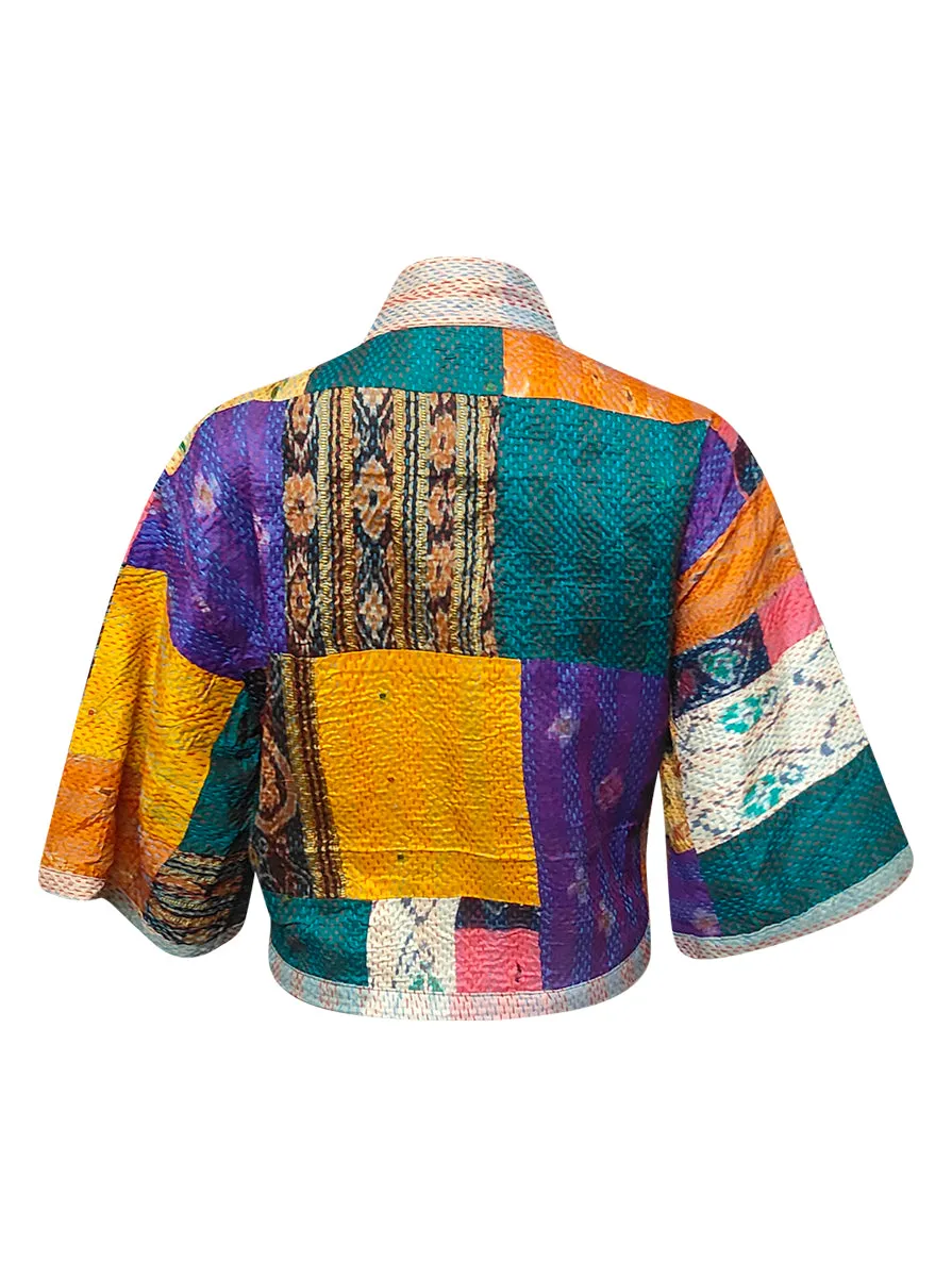 kantha vintage silk bolero advika