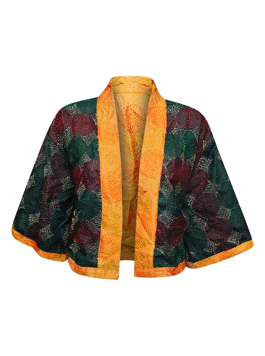 kantha vintage silk bolero amayra