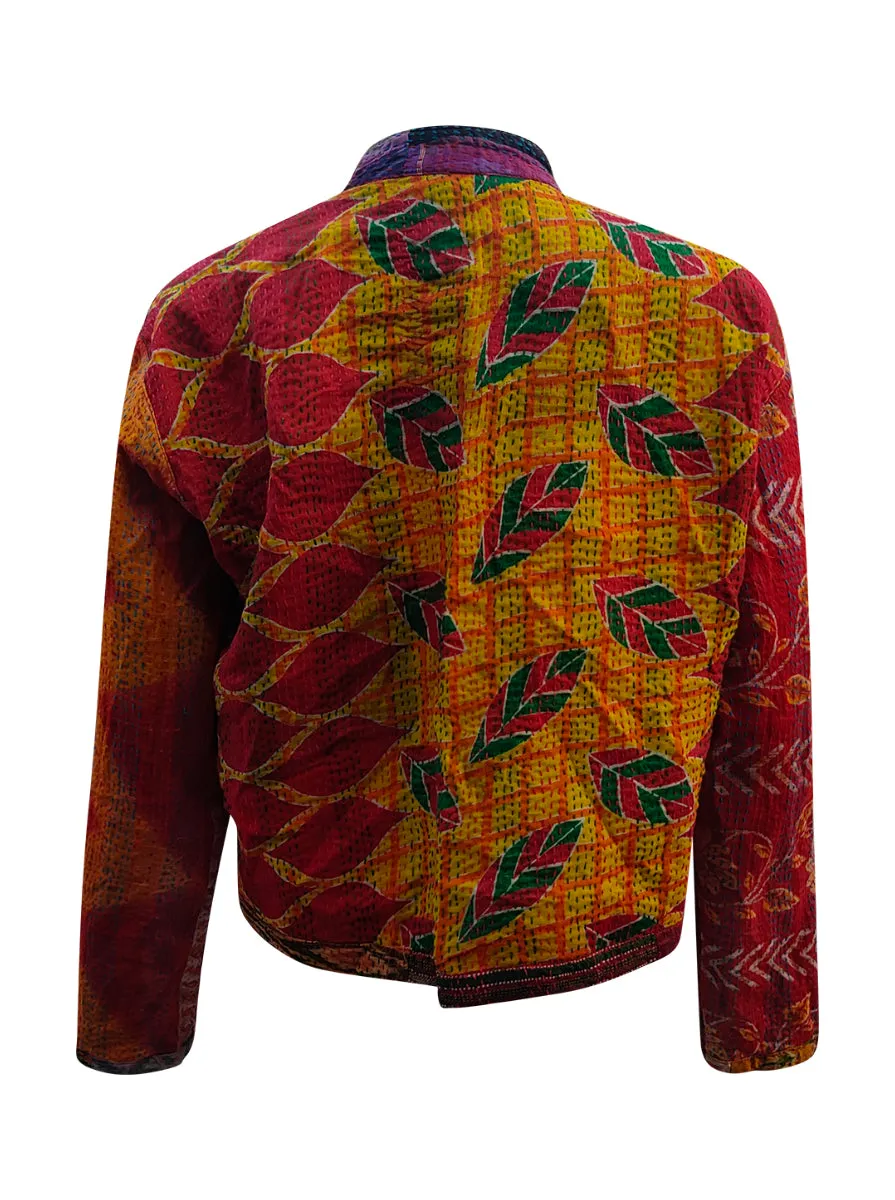 kantha vintage silk crop jacket aarohi