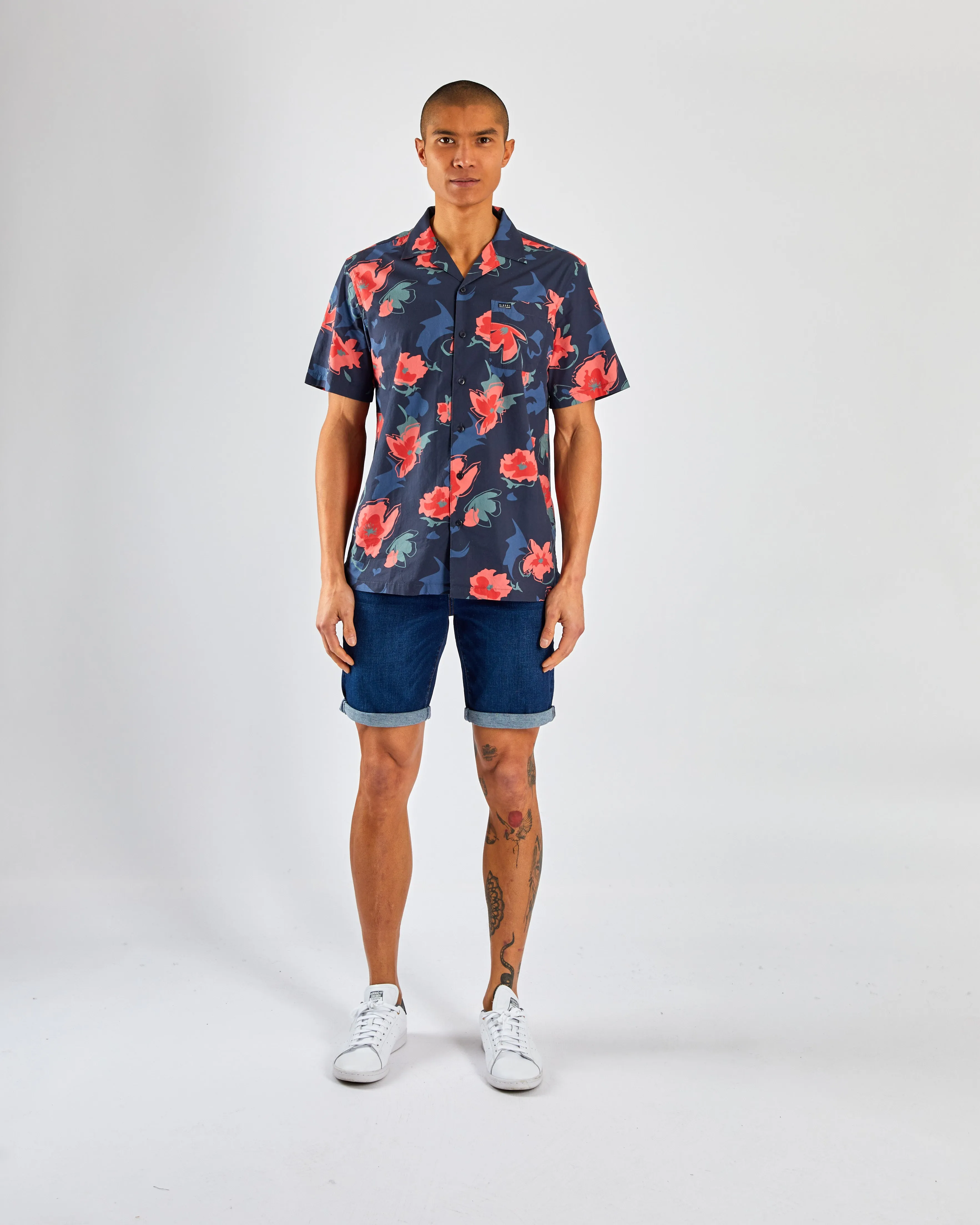 Kiefer SS Shirt Navy Print