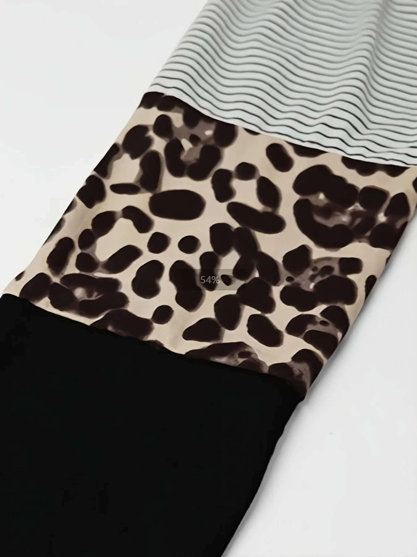 Leopard Print Color Block Casual Crew Neck Long Sleeve Casual Every Day Tops