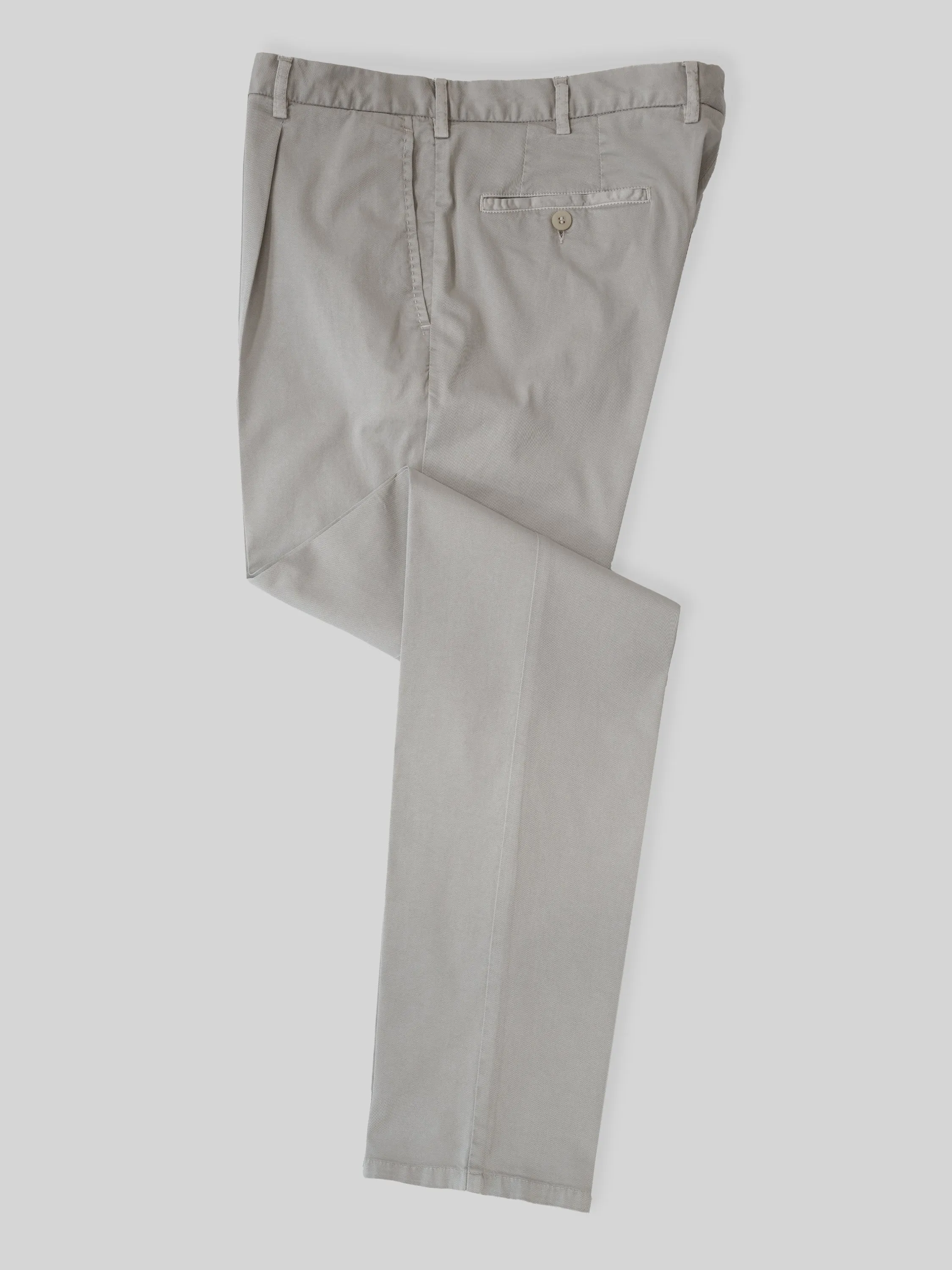 Light beige cotton supima sport trousers 1 pleat