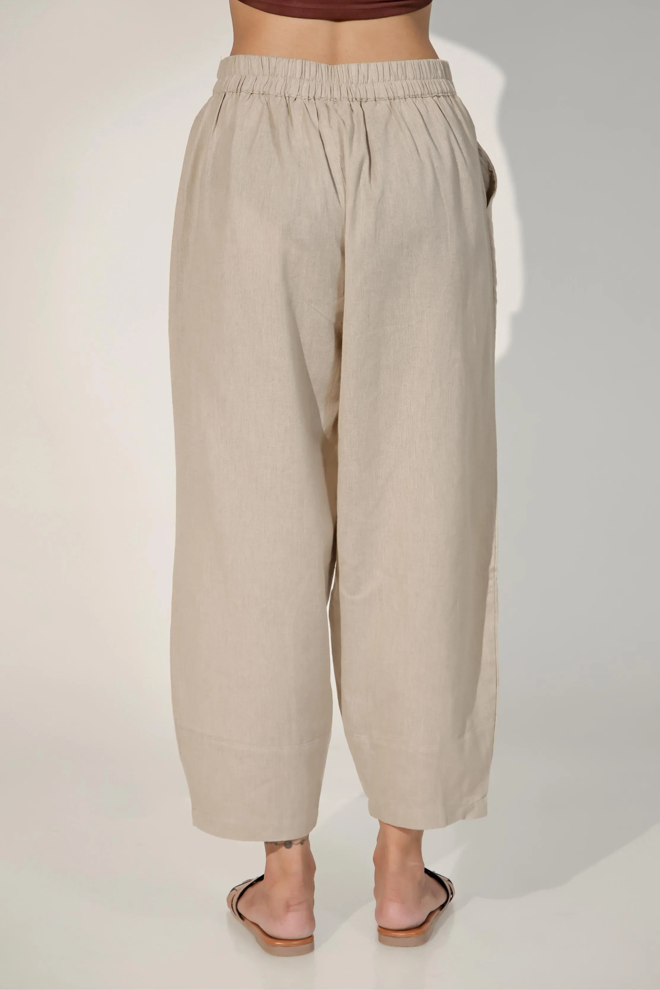 Light Brown Women's Regular-Fit Trousers