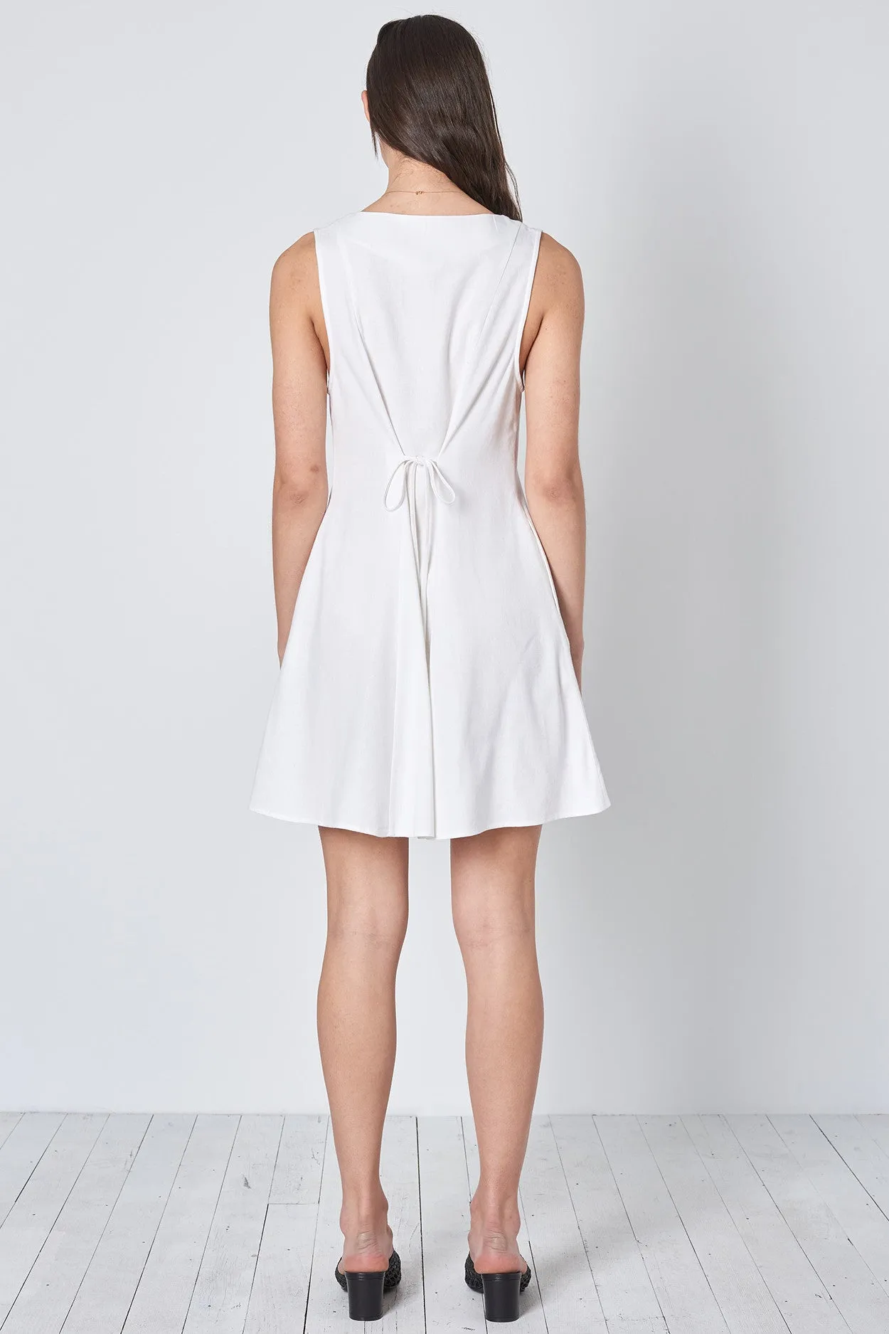 Linen Milla Tank Dress - White