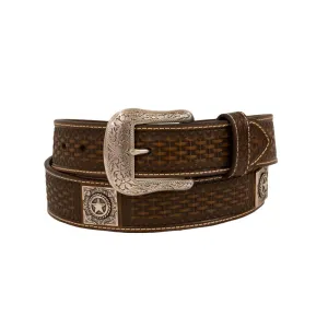 MF Western Ariat Brown Leather Classic Western Belt Style A1027008