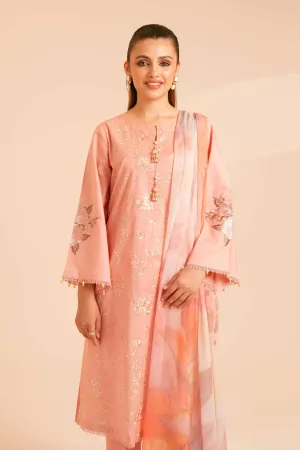 Nishat Linen Spring/Summer Lawn – 3 Piece - Embroidered Suit - 42401696