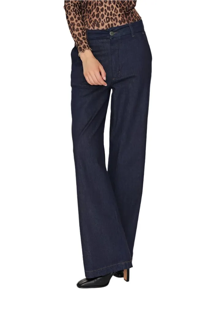 Numph Womens Amber Pants Dark Blue Denim