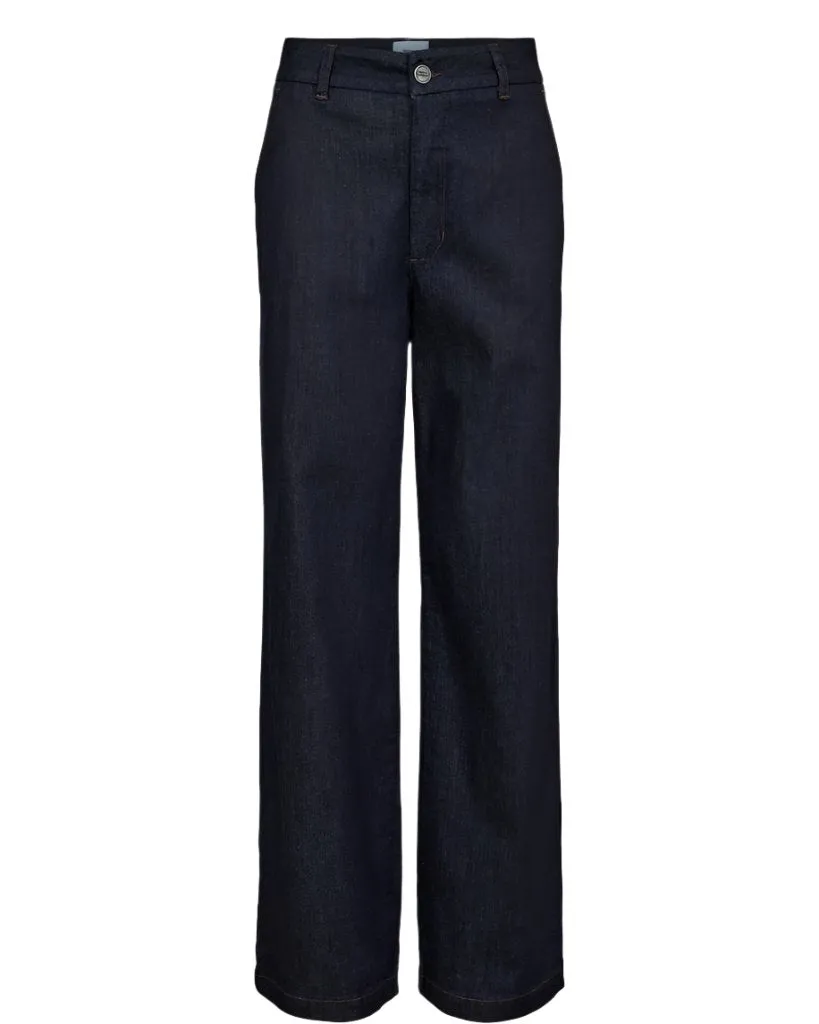 Numph Womens Amber Pants Dark Blue Denim