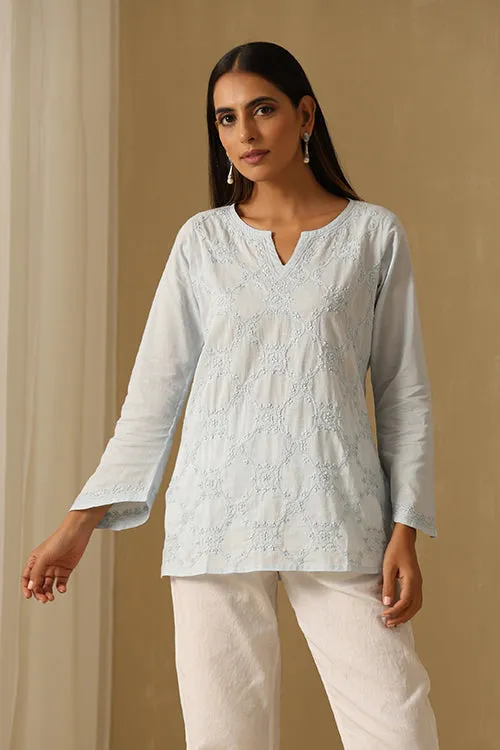 Okhai "Naqashi" Chikankari Pure Cotton Top