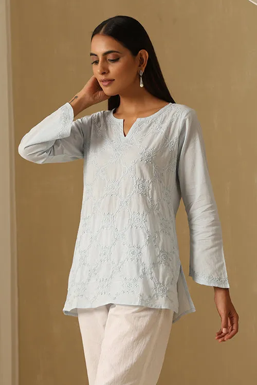 Okhai "Naqashi" Chikankari Pure Cotton Top