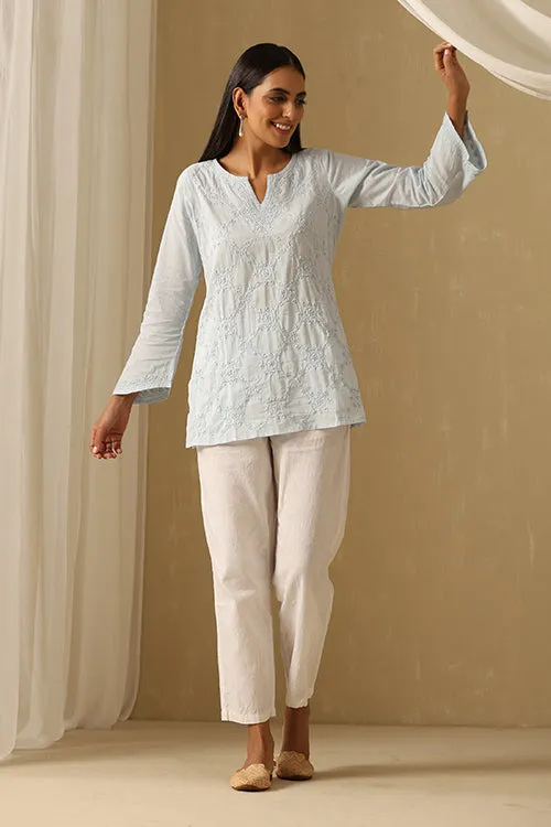 Okhai "Naqashi" Chikankari Pure Cotton Top