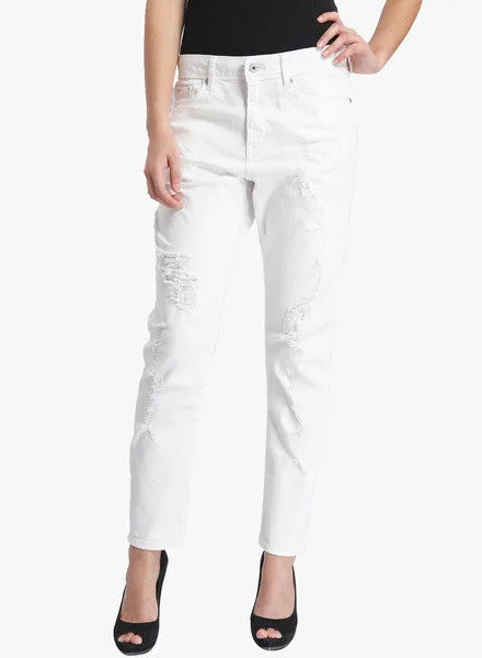 Only White Mid Rise Skinny Jeans