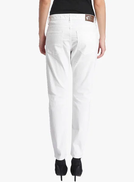 Only White Mid Rise Skinny Jeans