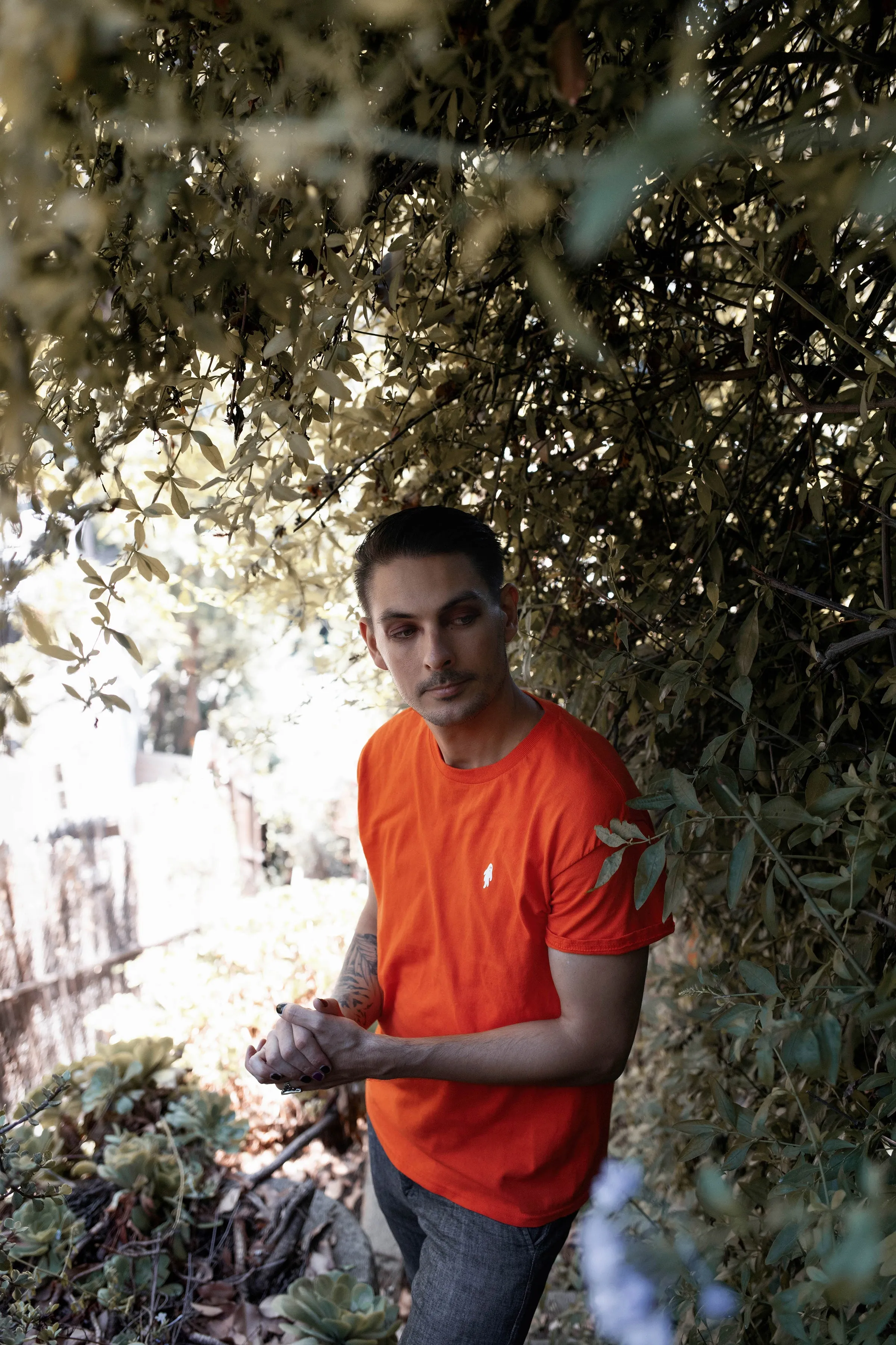 Orange Lively Ghosts "Ghostie" Unisex Logo Tee