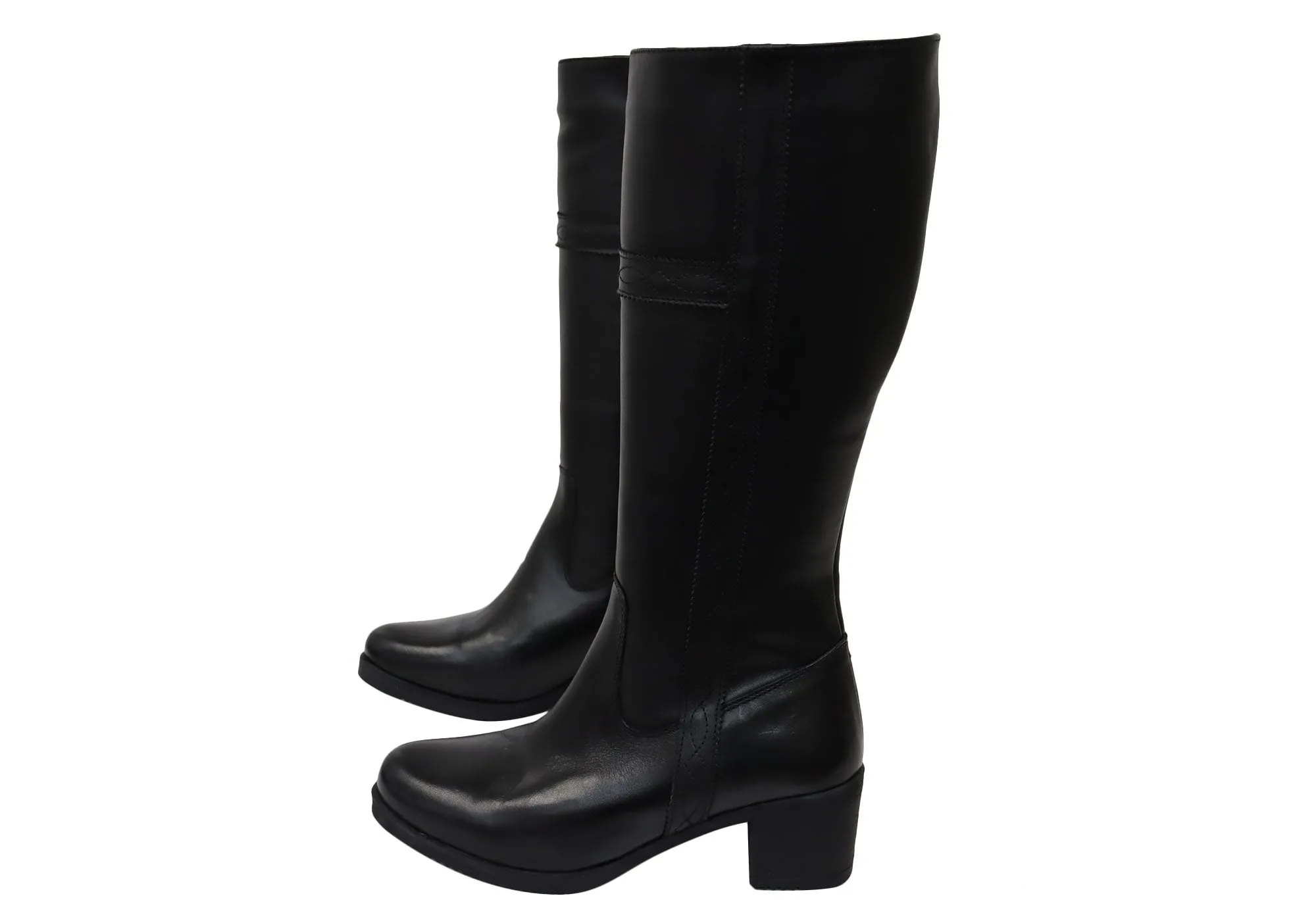 Orizonte Womens Expo European Comfortable Leather Knee High Boots