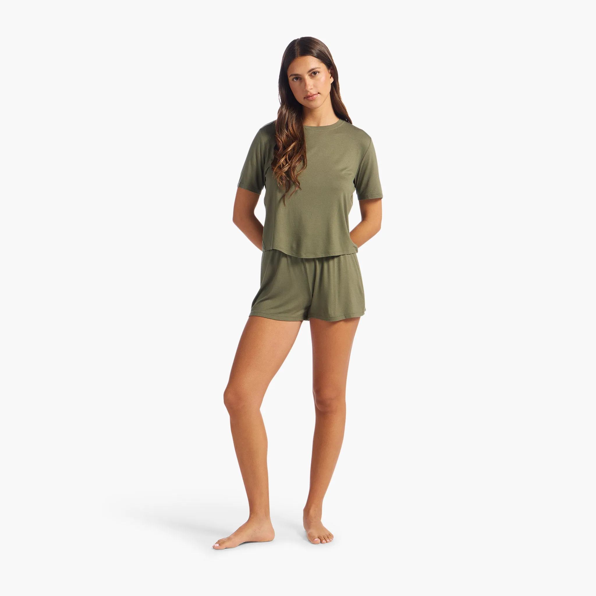 Pajama Short Set | Olive