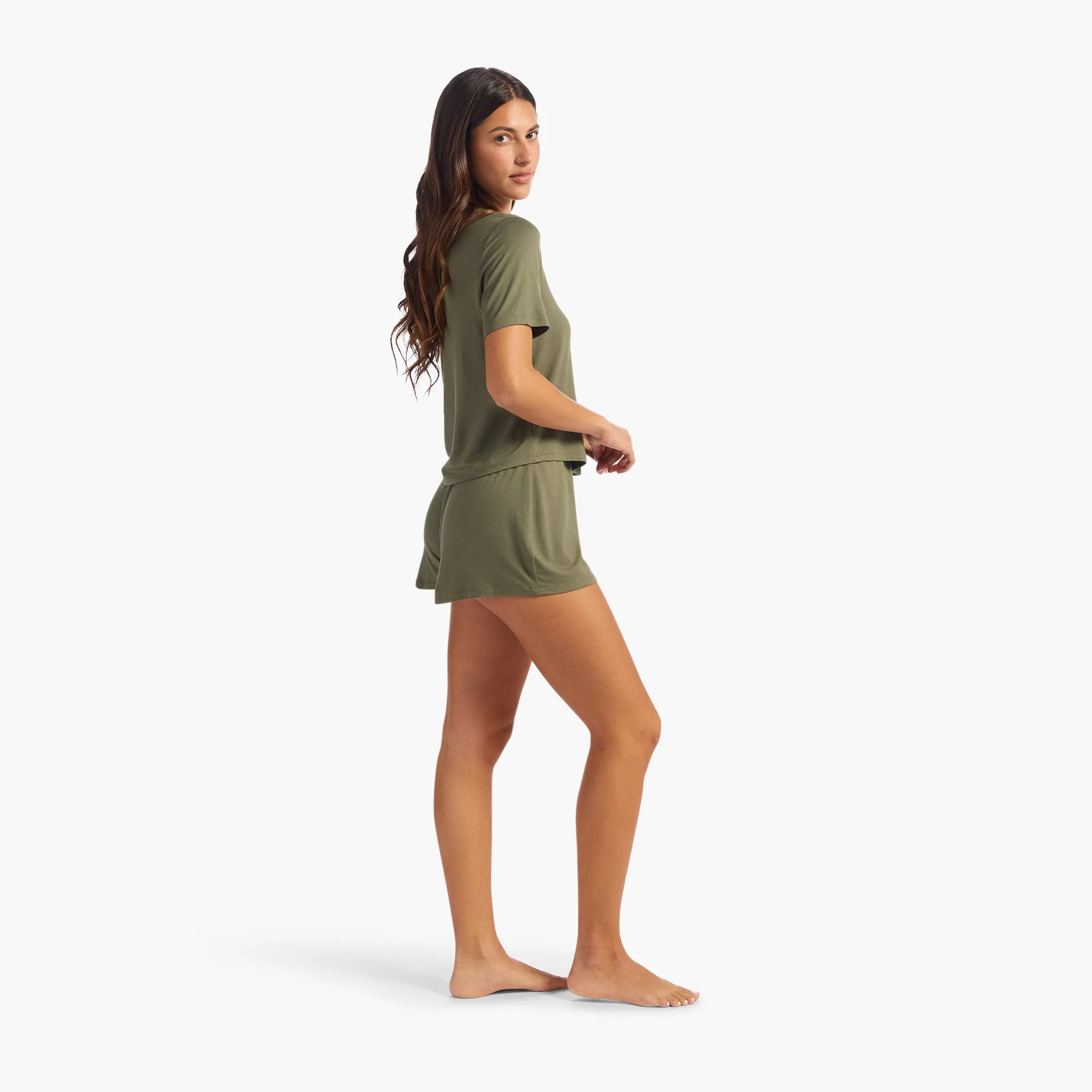 Pajama Short Set | Olive