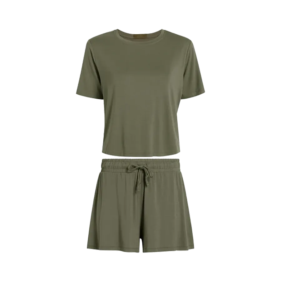 Pajama Short Set | Olive