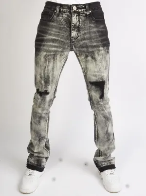 Politics Jeans - Stacked Flare Denim (Black Stampede)