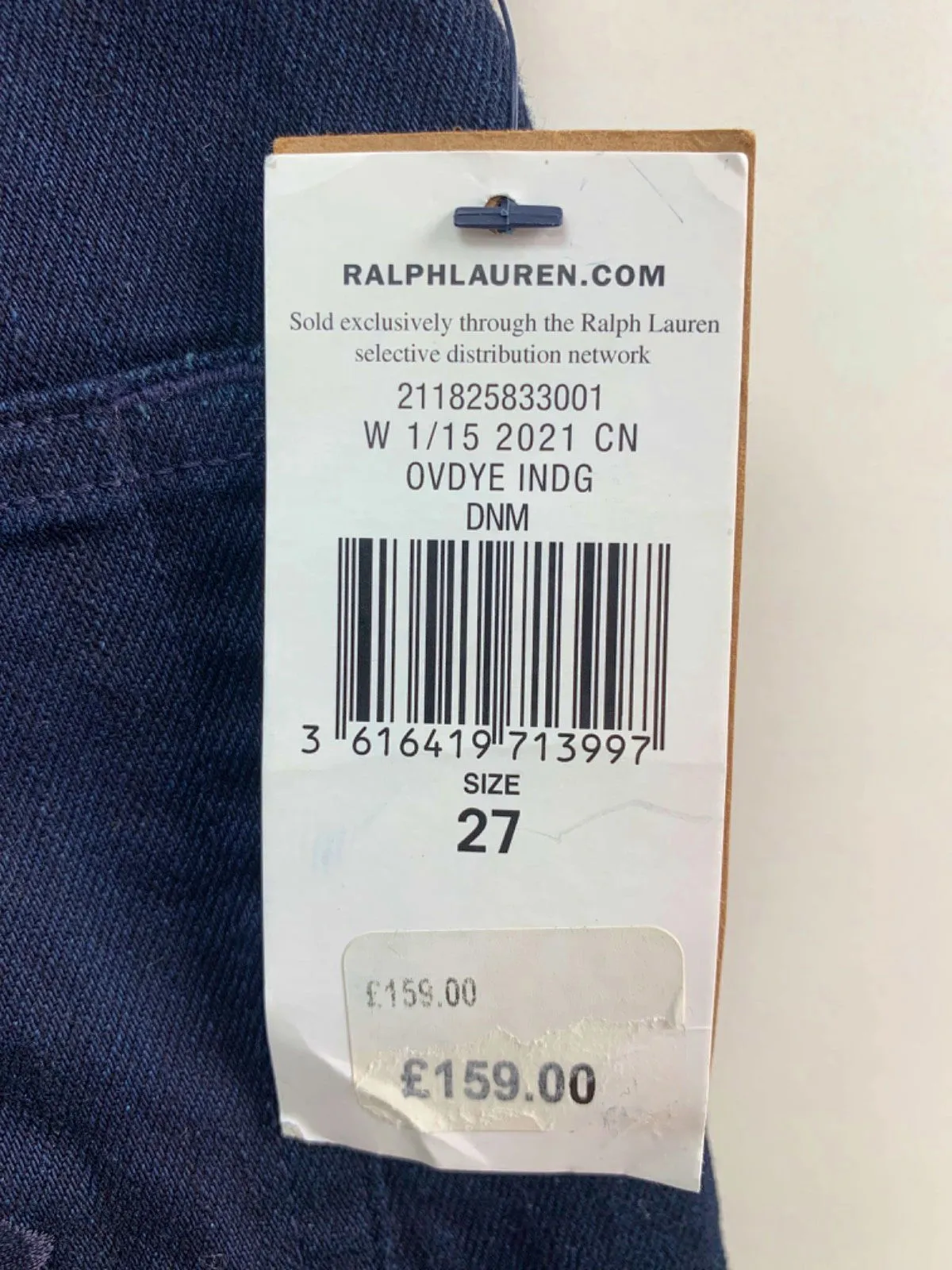 Polo Ralph Lauren Indigo The Tompkins Skinny High Rise Ankle Jeans W27