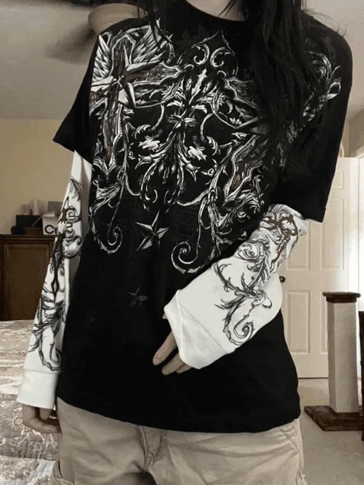 Punk Long Sleeve Graphic Tee