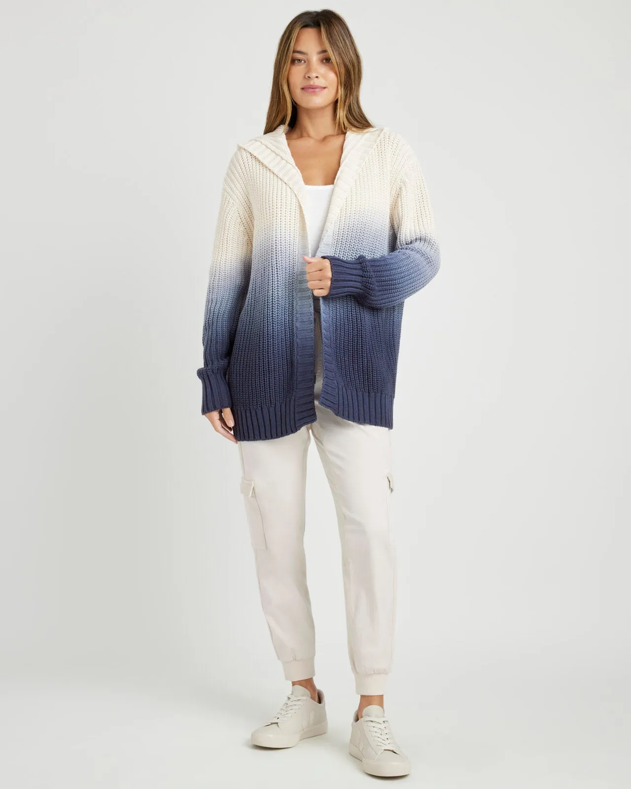 Raya Ombre Hooded Cardigan