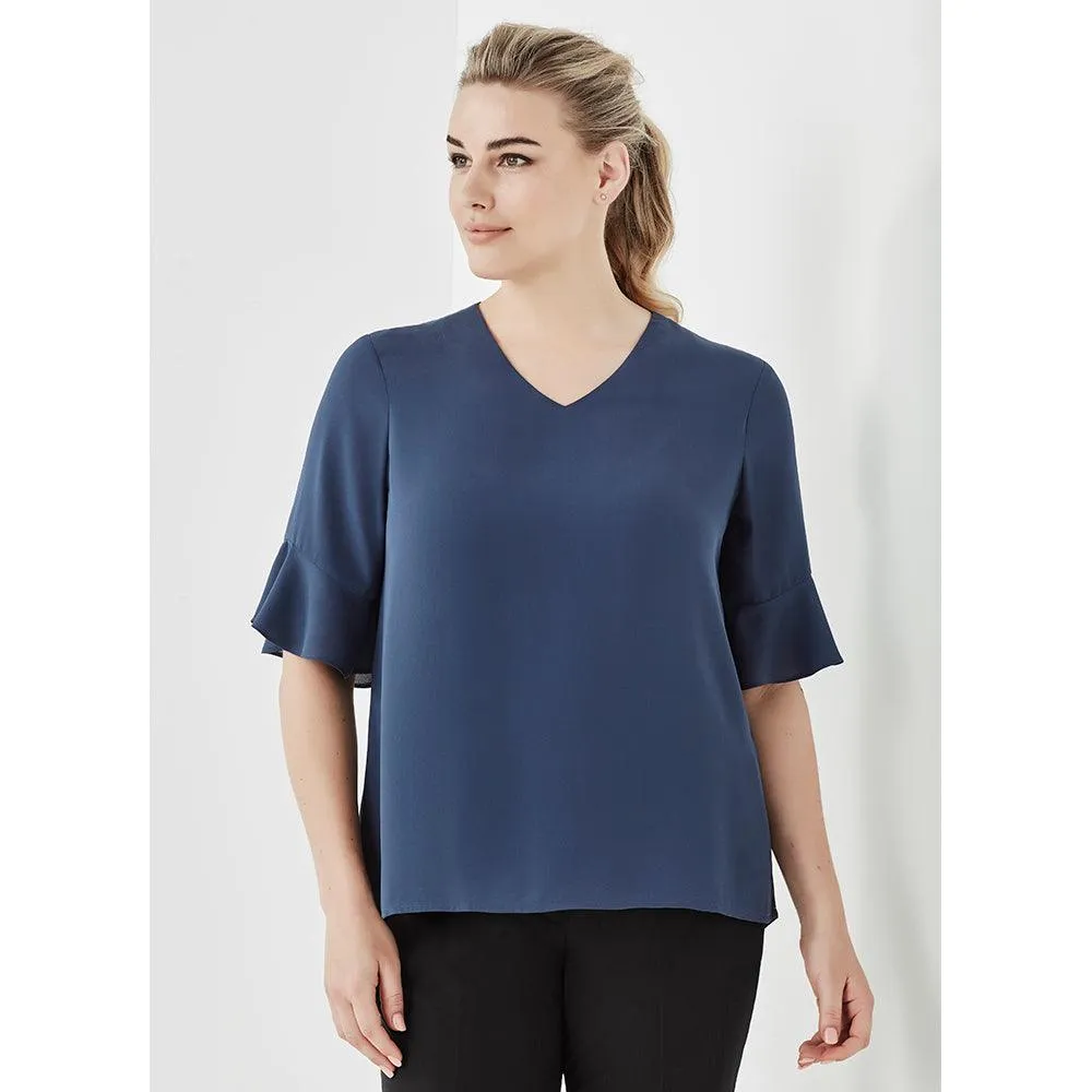 RB966LS Biz Corporates Women's Aria Fluted Sleeve Blouse