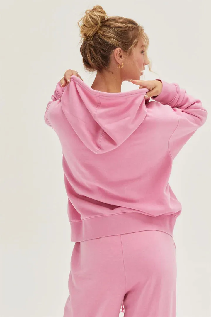 Saturday Afternoon Full Zip Hoodie - Pink