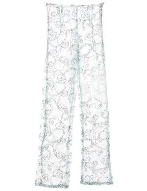 Sheer Metallic Pattern Trousers - W24 L31