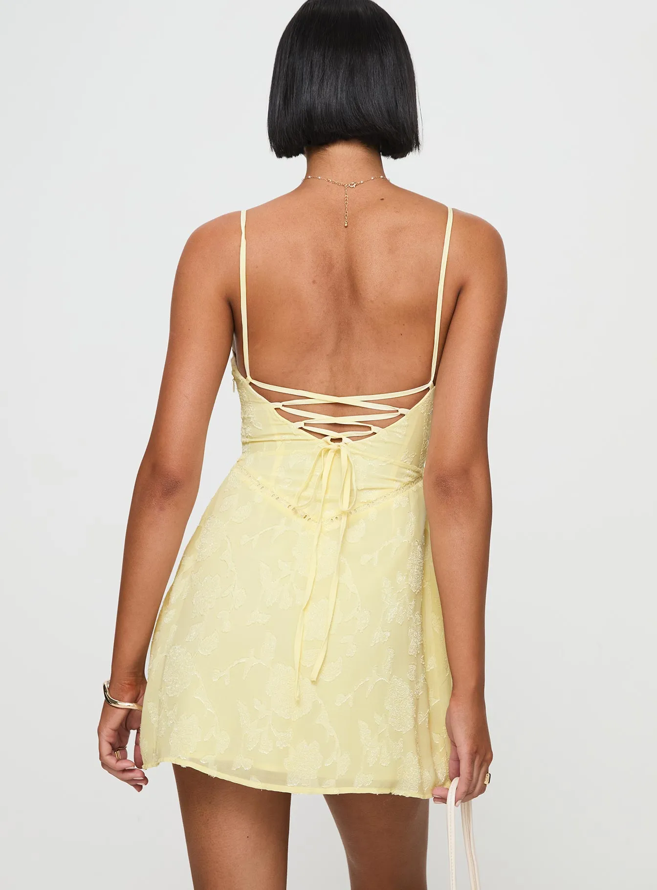 South Of France Mini Dress Yellow