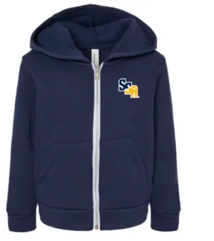 SSA Monogram Bella Canvas Sponge Fleece Zip Hood