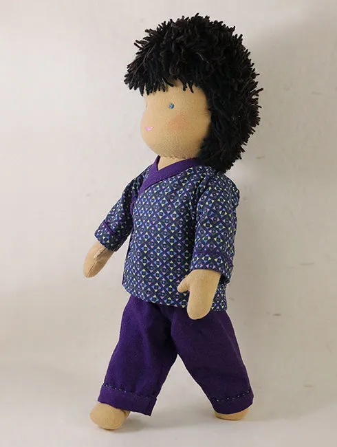 Steiner Boy Doll - Black Hair Large