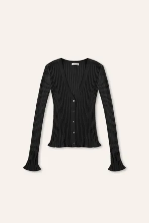 SUSAN slim-fit cardigan (Black)