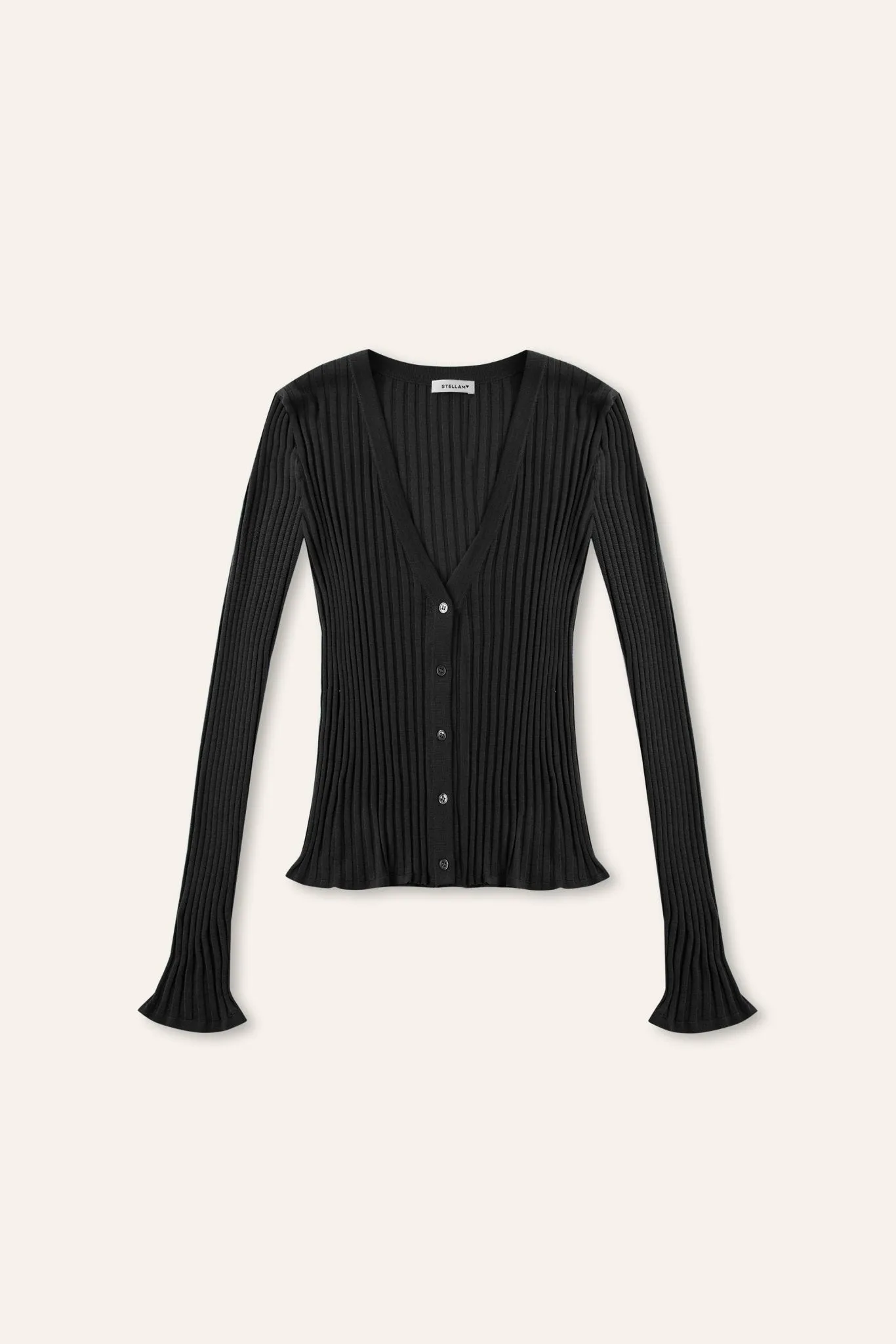 SUSAN slim-fit cardigan (Black)