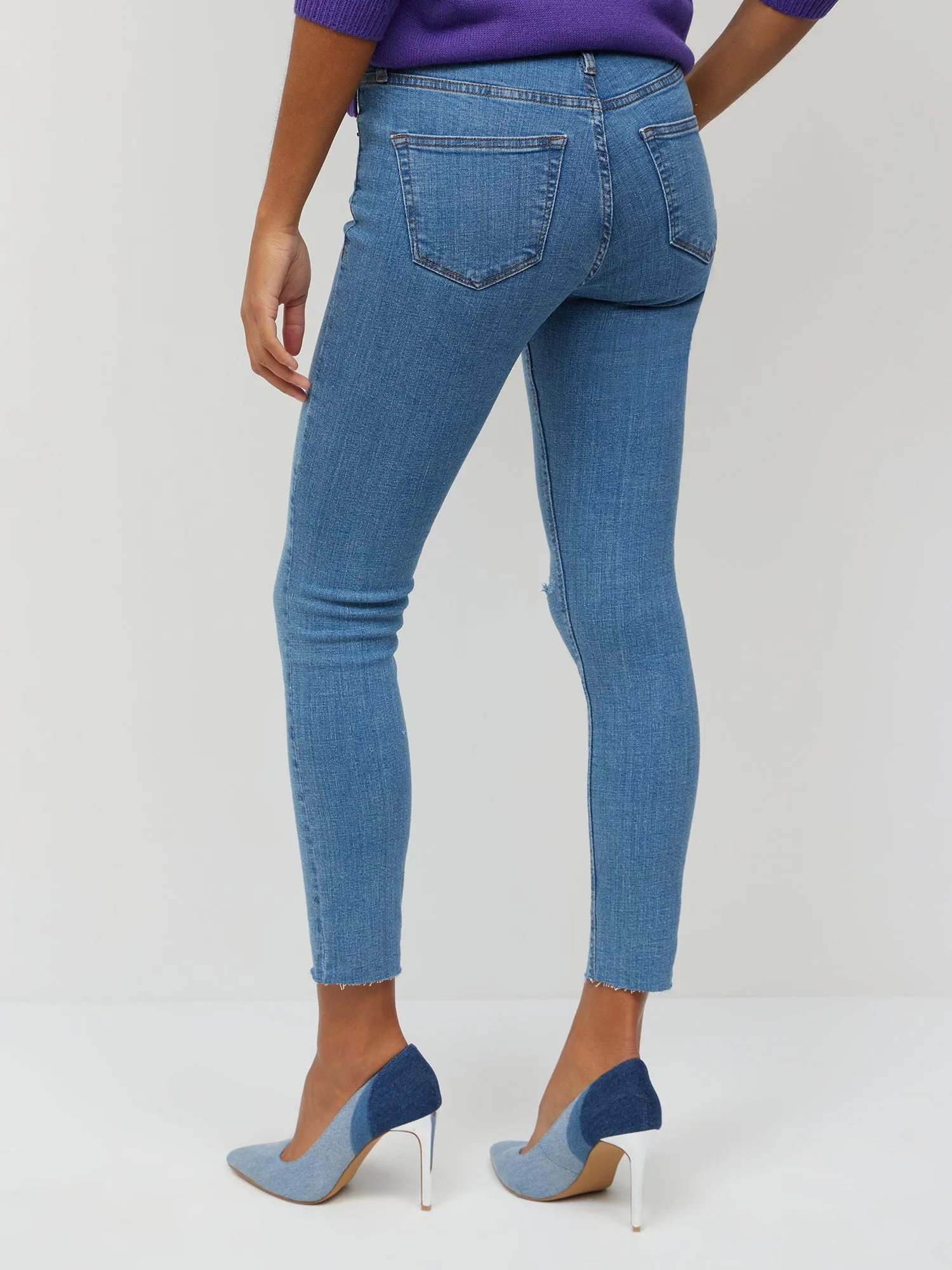 Tall Essential Mid-Rise Skinny Ankle Jeans - Medium Wash