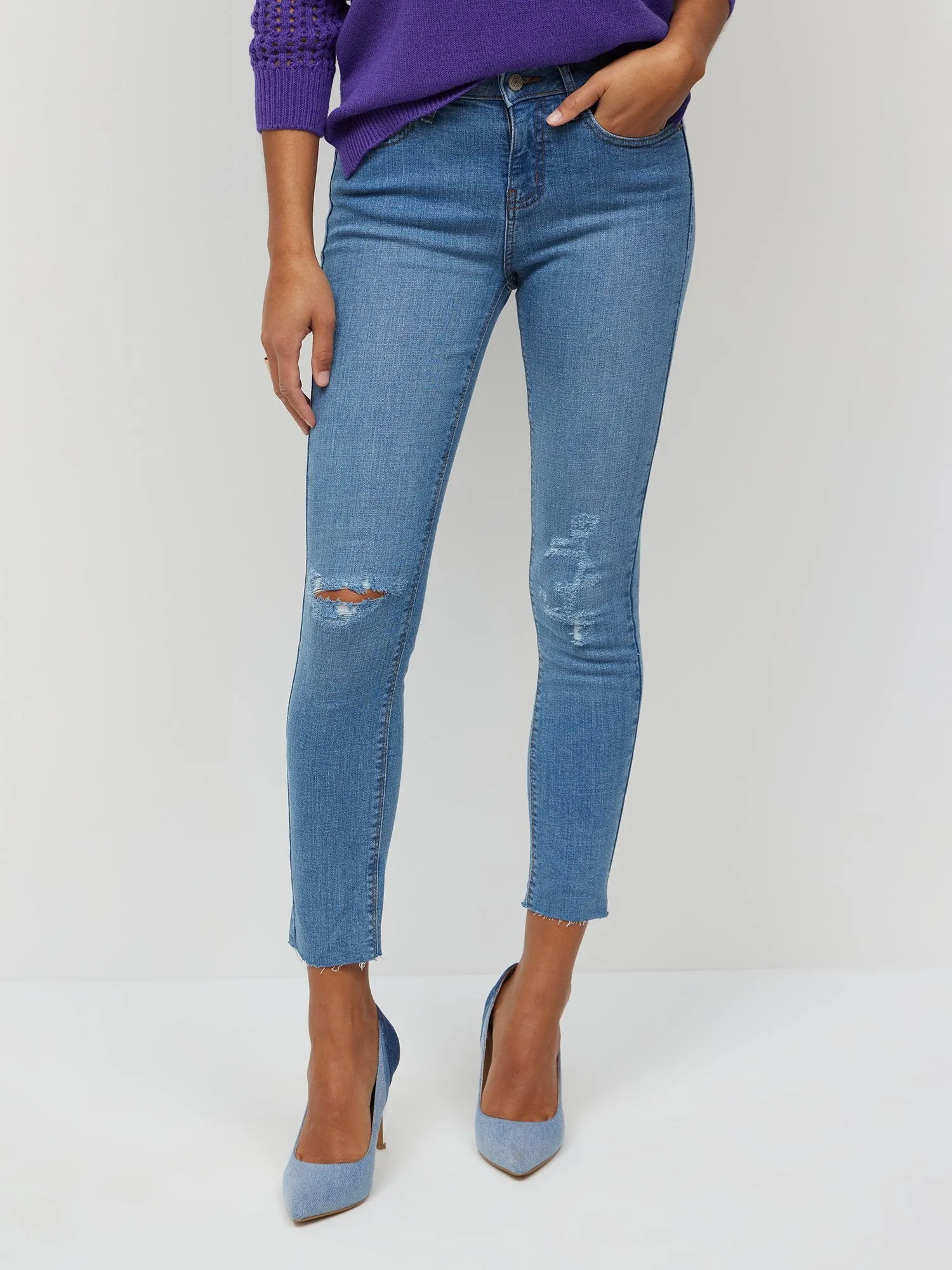 Tall Essential Mid-Rise Skinny Ankle Jeans - Medium Wash