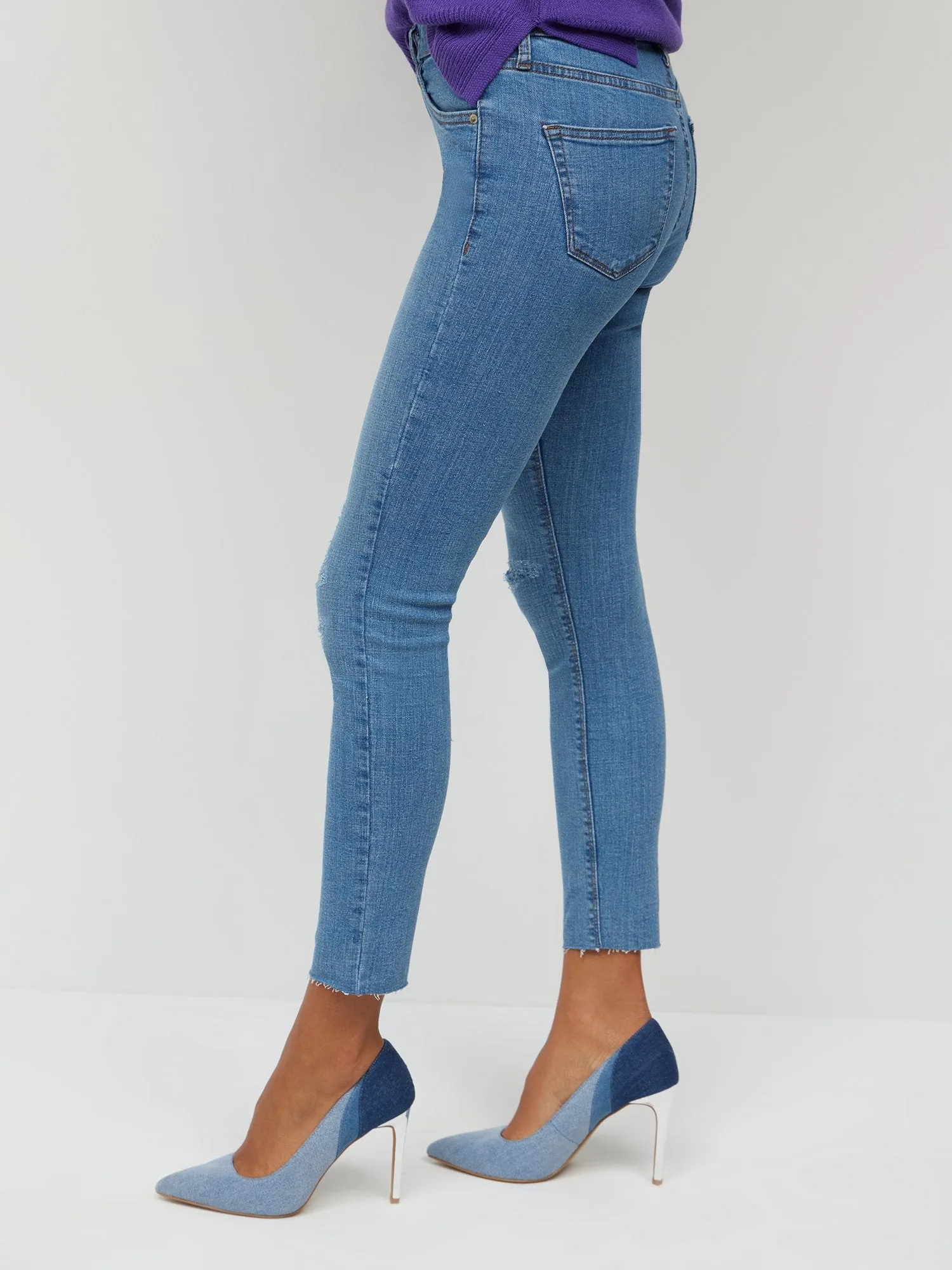 Tall Essential Mid-Rise Skinny Ankle Jeans - Medium Wash