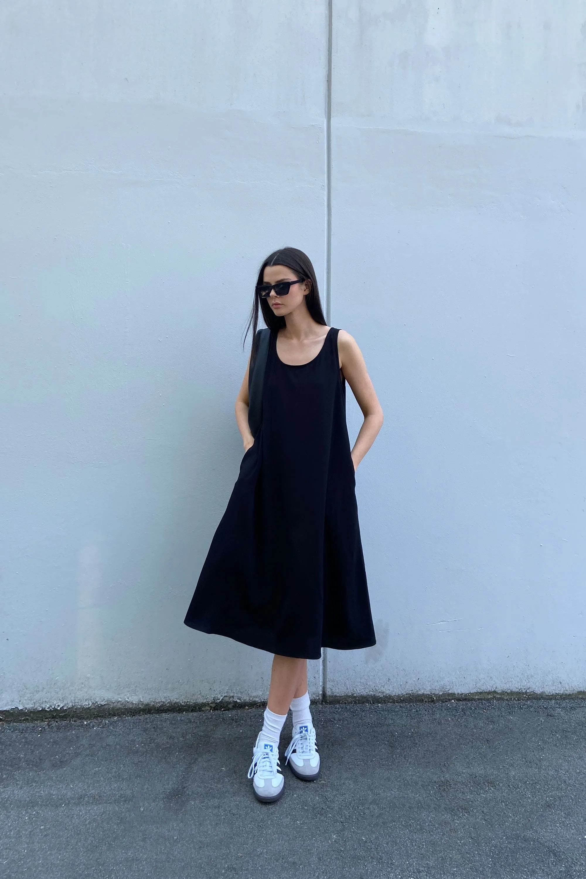 TANK MIDI DRESS WITH POCKETS