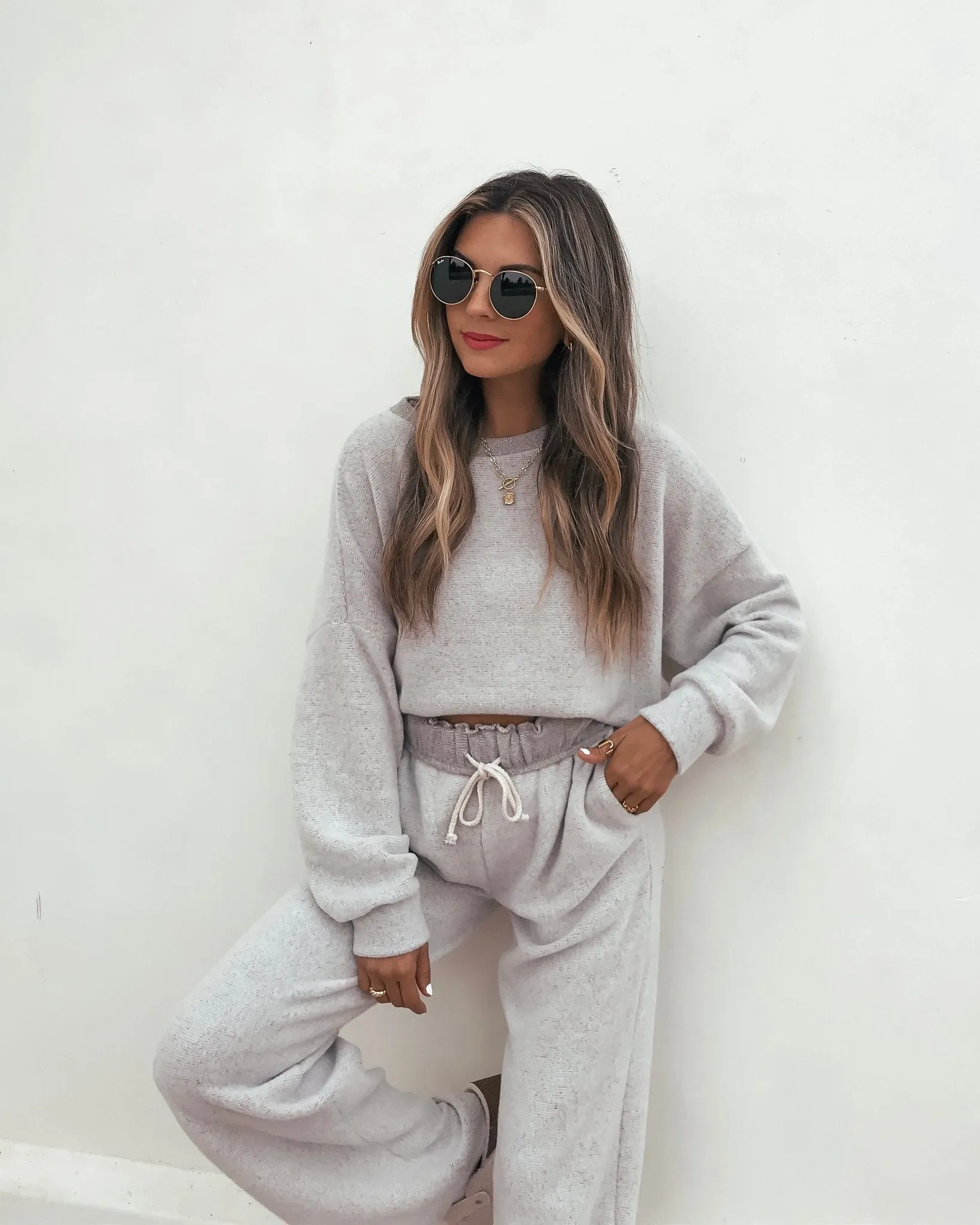 Taupe Brushed Lounge Sweatshirt