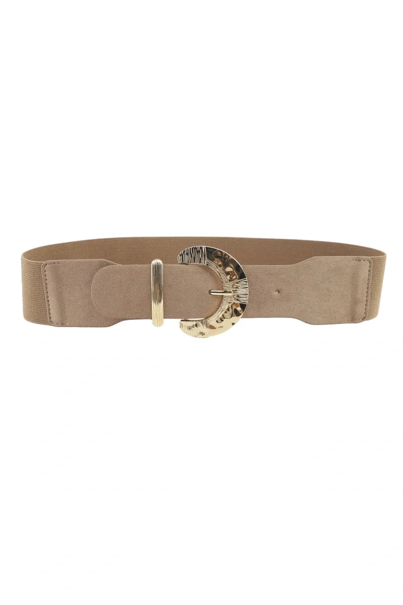 Taupe Suede Easy Fit Belt