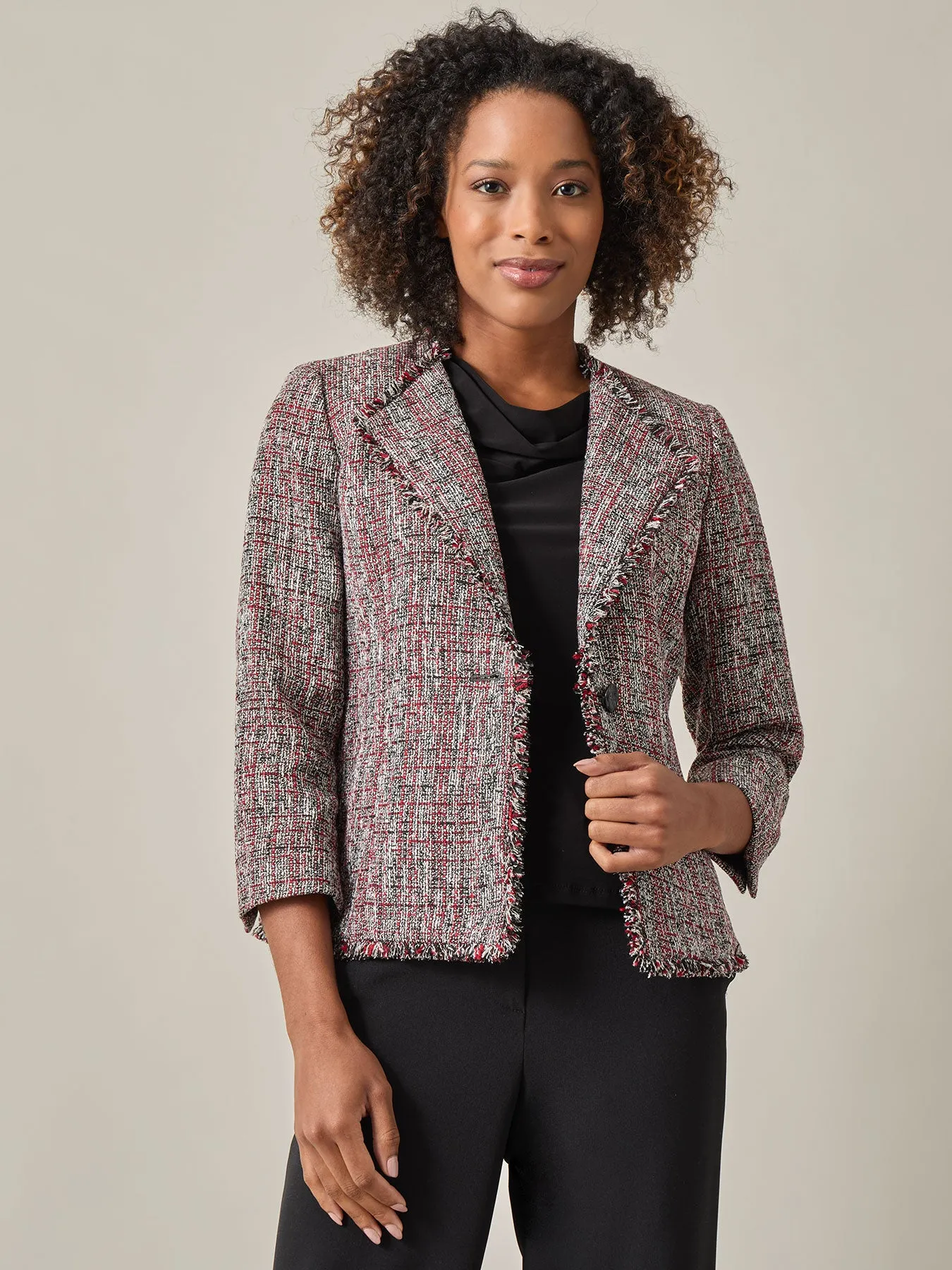 Textured Tweed Jacket