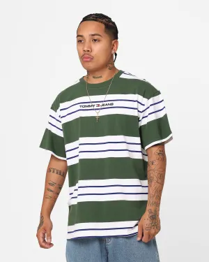 Tommy Jeans Relaxed Bold Stripe T-Shirt Collegiate Green