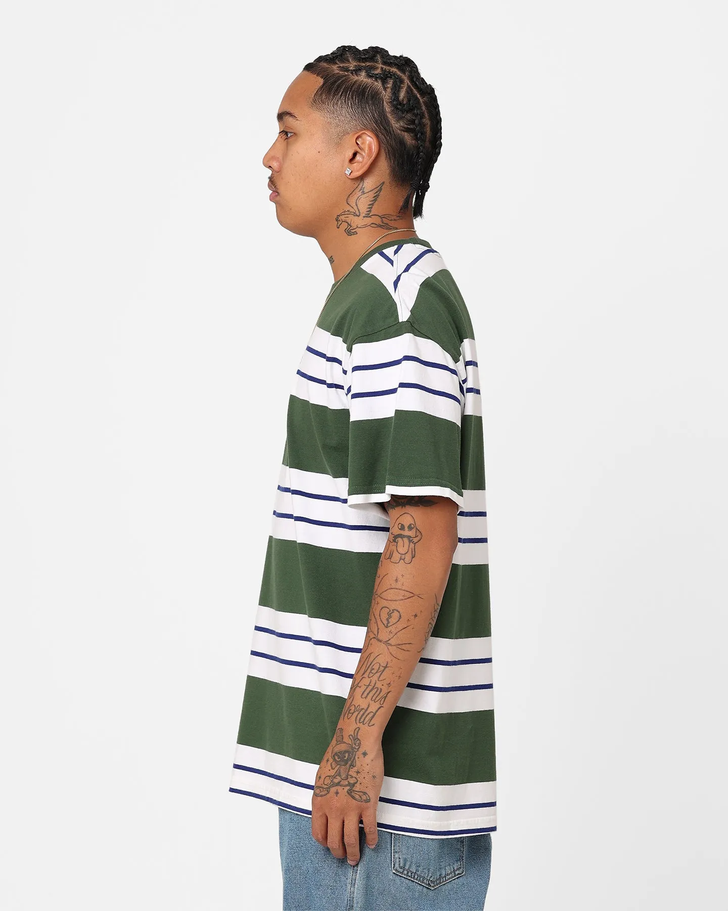 Tommy Jeans Relaxed Bold Stripe T-Shirt Collegiate Green