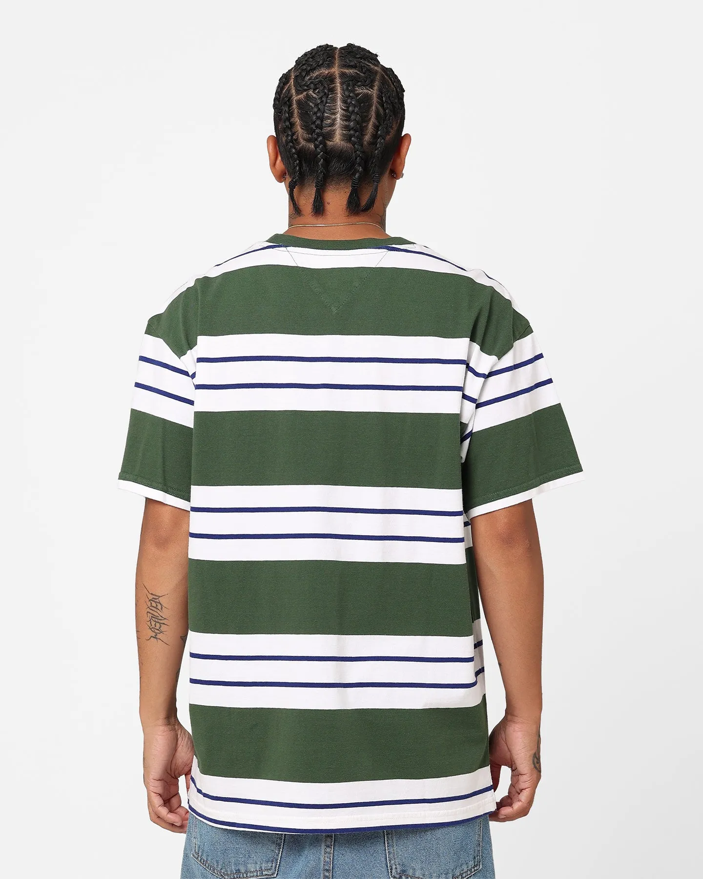 Tommy Jeans Relaxed Bold Stripe T-Shirt Collegiate Green