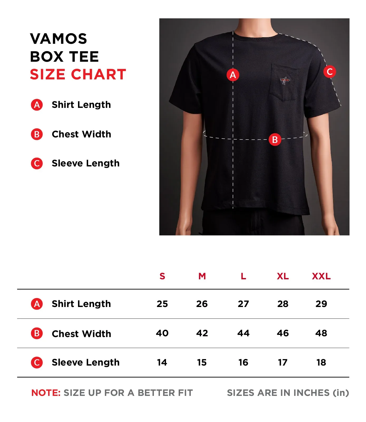 VAMOS BOX TEE (BLACK)