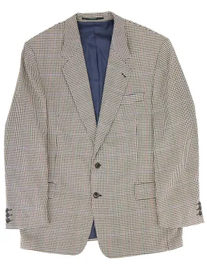 Vintage Black & White Check Wool Jacket